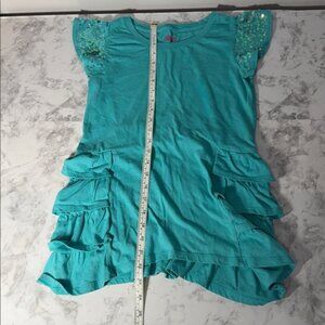 Circo Teal Ruffle Short Sleeve Top Size XL 14/16